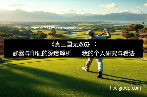 《真三国无双6》：武器与印记的深度解析——我的个人研究与看法